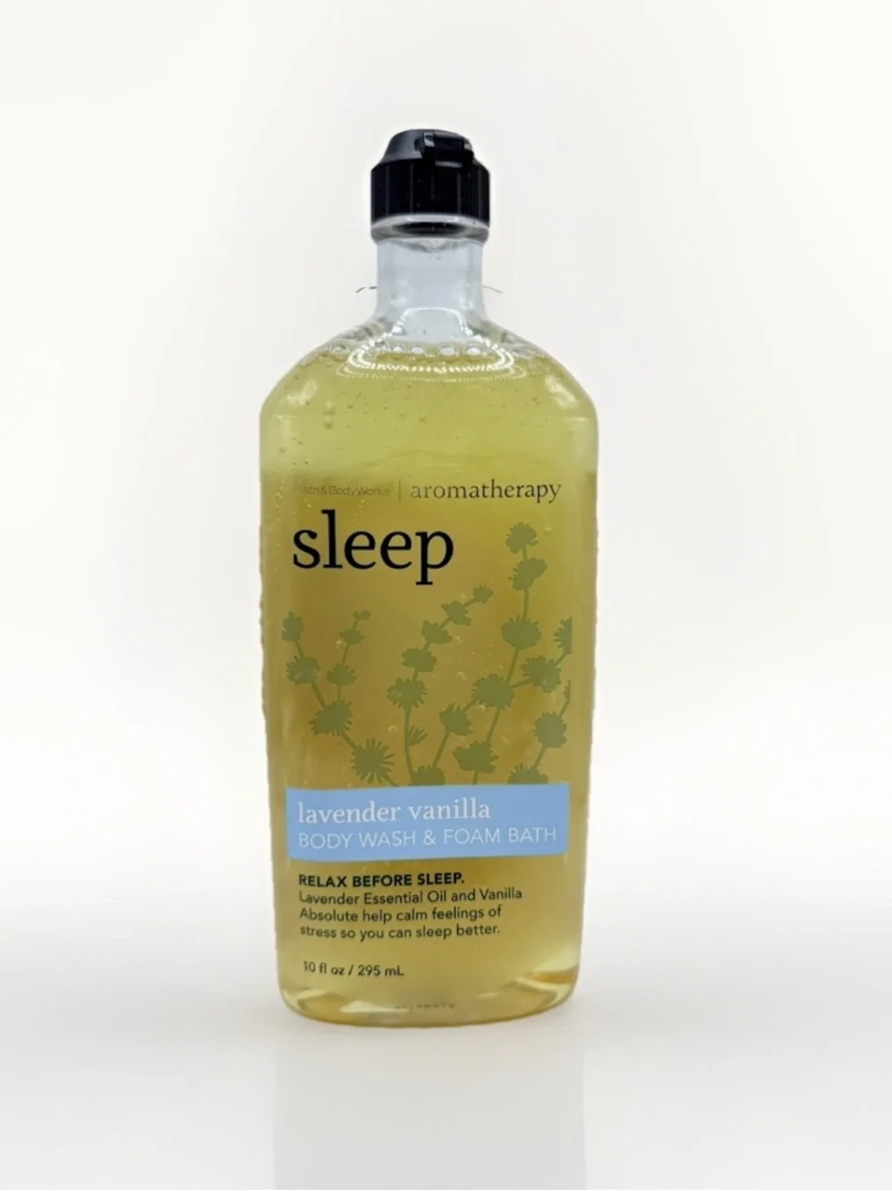 New Bath & Body Works Aromatherapy Sleep Lavender Vanilla Body Wash & Foam 10 OZ